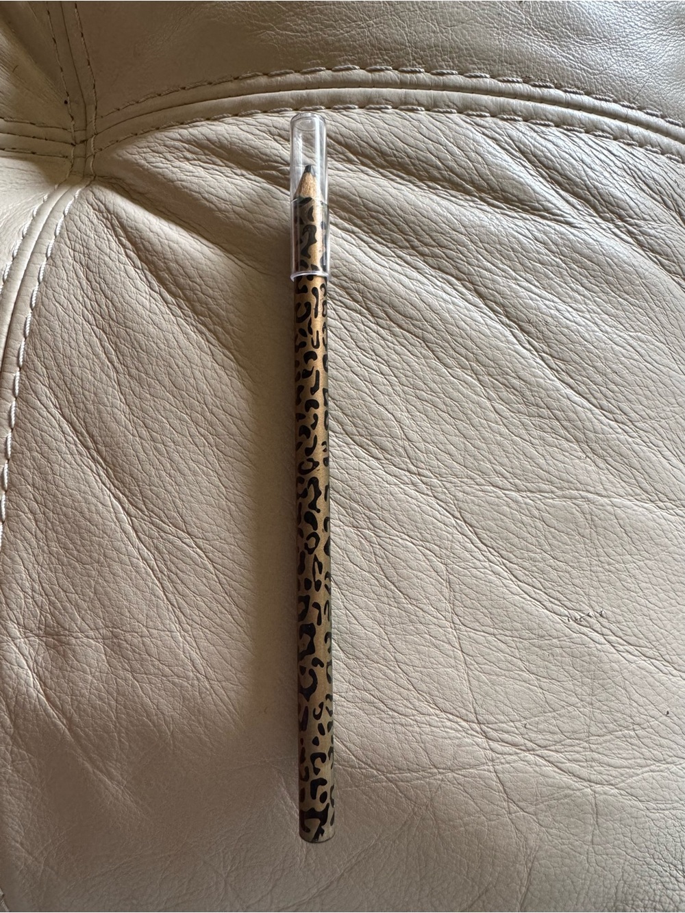 Leopard Print Eyeliner Pencil with Clear Cap